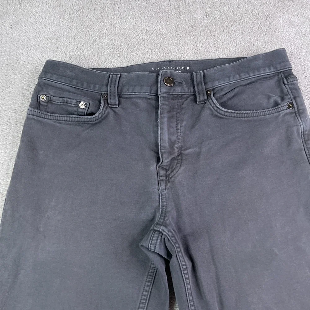 Banana Republic Jeans Mens 31x32 (Fits 30x30) Grey Traveler‎ Slim Fit Denim